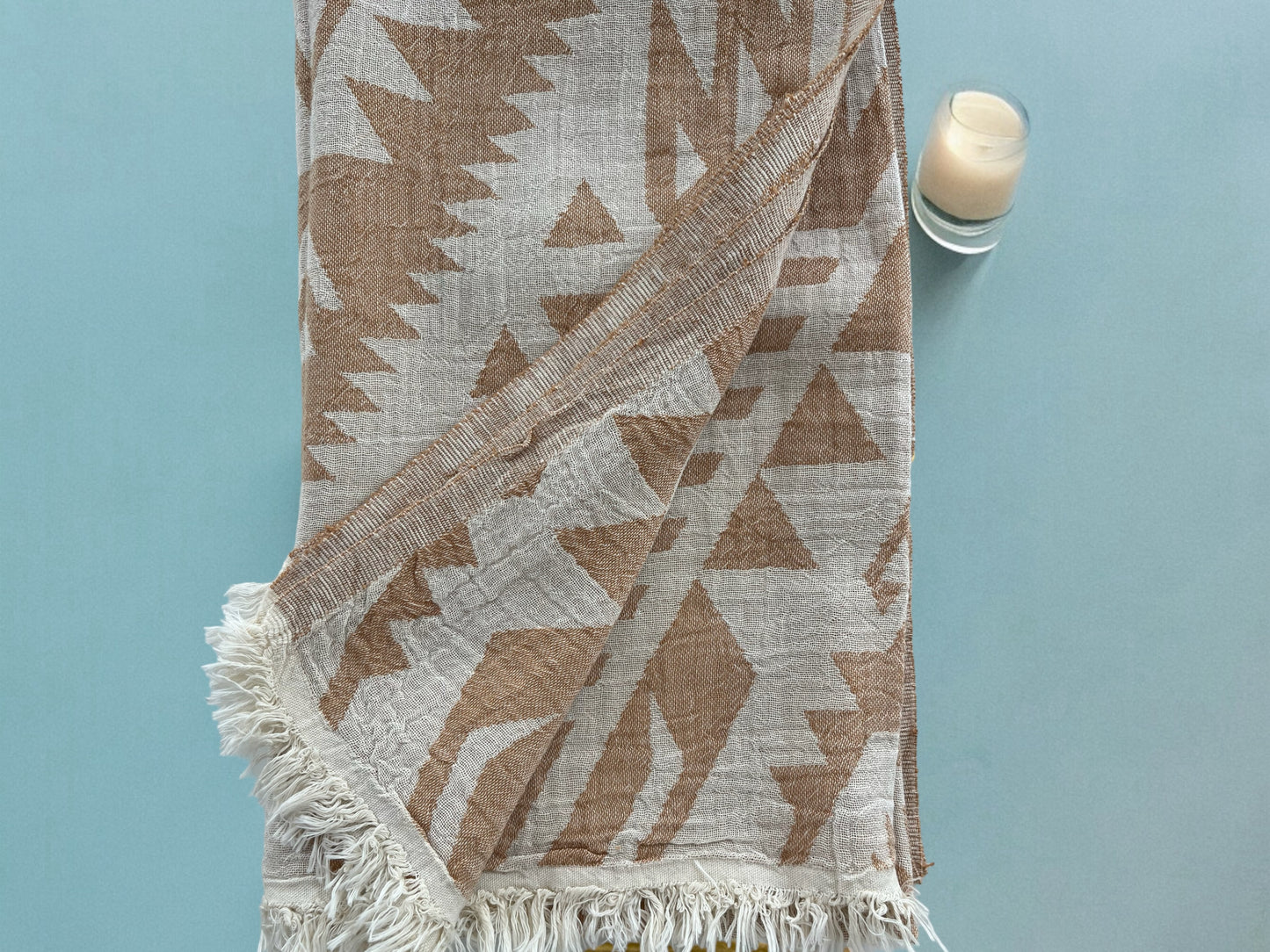 Troy Ethnic Design 100% Cotton Gauze Beach and Bath Towel