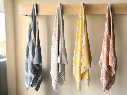 Ephesus Gauze Stripe XL Beach and Bath Towels with Color Options,Perfect Gift for Spoiling Your Loved Ones!Comes with Free Cotton Carry Bag!