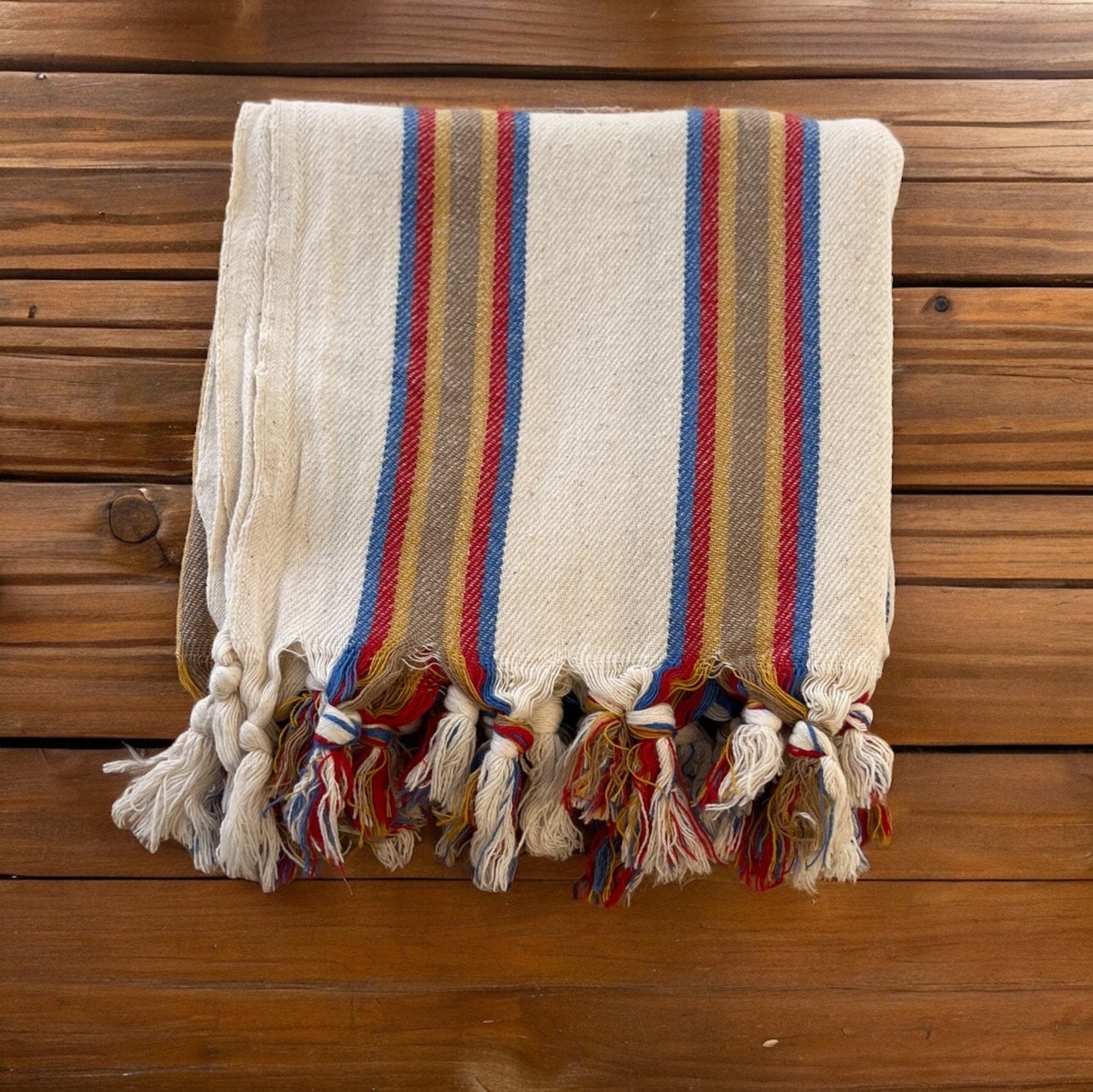 Knidos 100% Cotton Hand Woven Beach and Bath Towel.