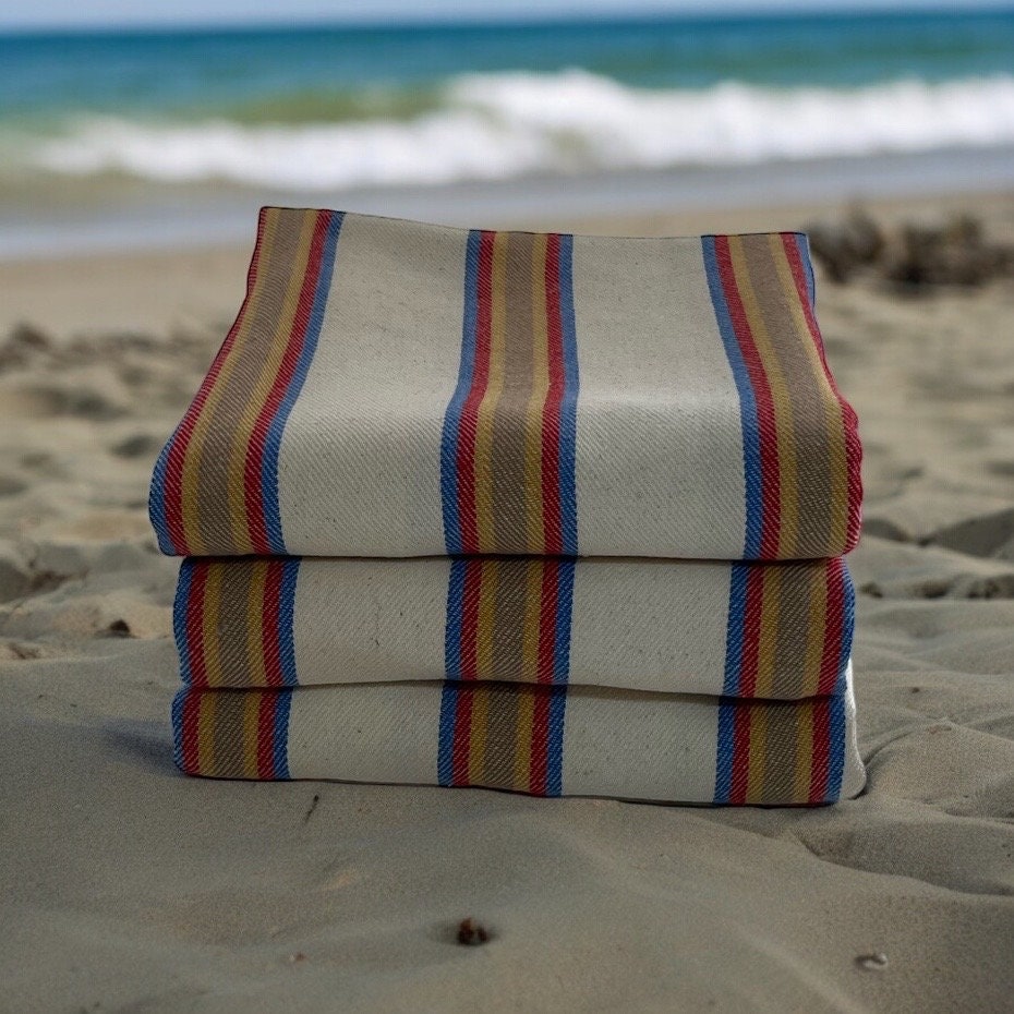 Knidos 100% Cotton Hand Woven Beach and Bath Towel.