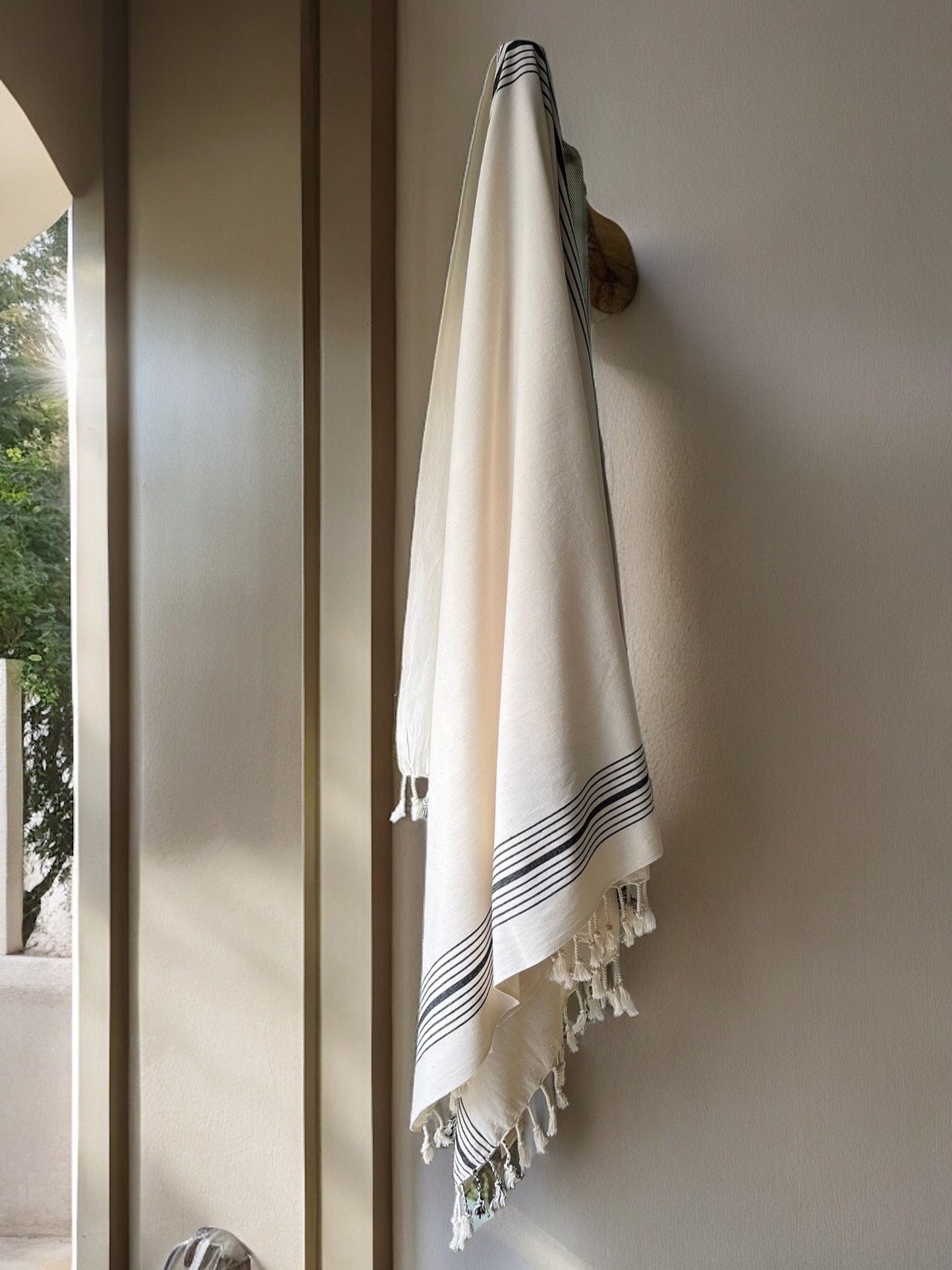 Tarsus Stripe 100% Cotton Handwoven Beach and Bath Towel.