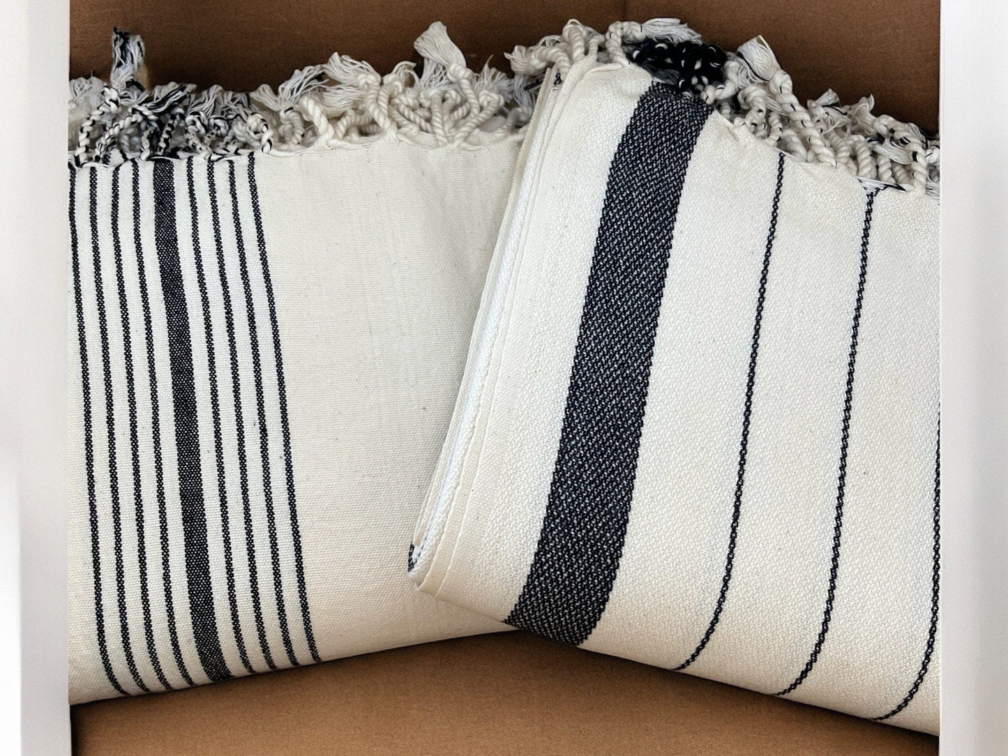 Tarsus Stripe 100% Cotton Handwoven Beach and Bath Towel.