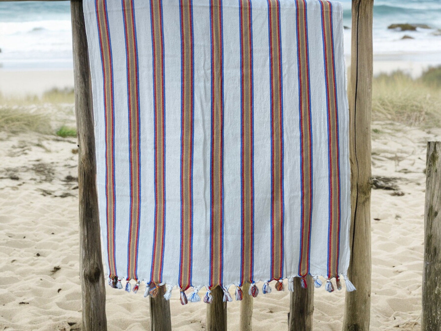 Knidos 100% Cotton Hand Woven Beach and Bath Towel.