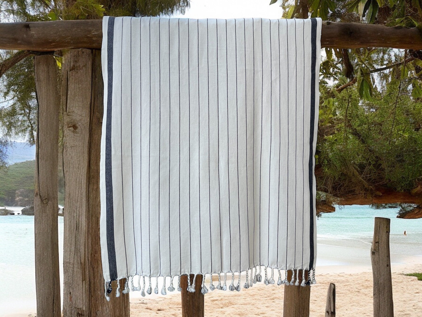 Tlos Luxurious 100% Cotton Handwoven Beach and Bath Towel