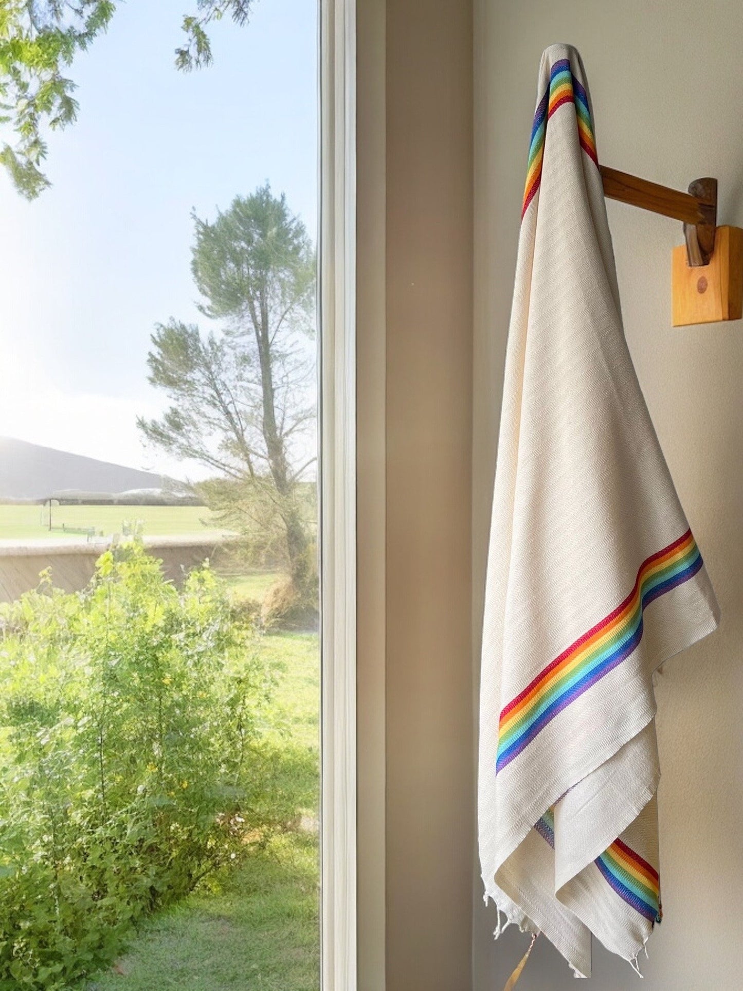 Rainbow 100%Cotton Light Weight  Beach and Bath Towel