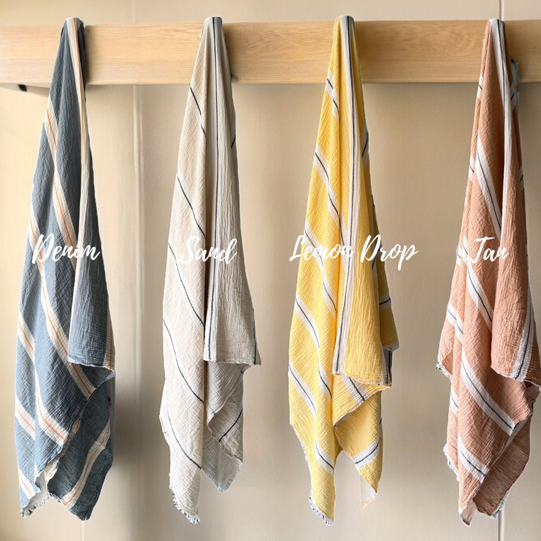 Ephesus Gauze Stripe XL Beach and Bath Towel