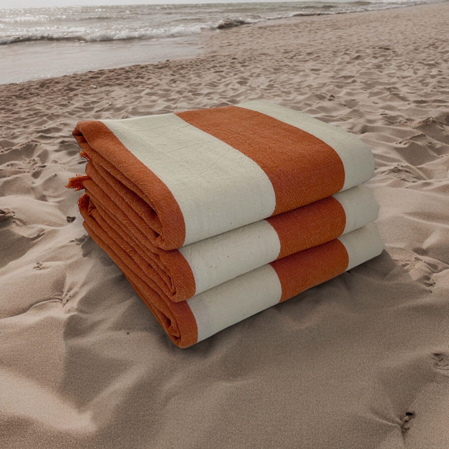 Smyrna Handwoven 100% Cotton beach and bath towel.