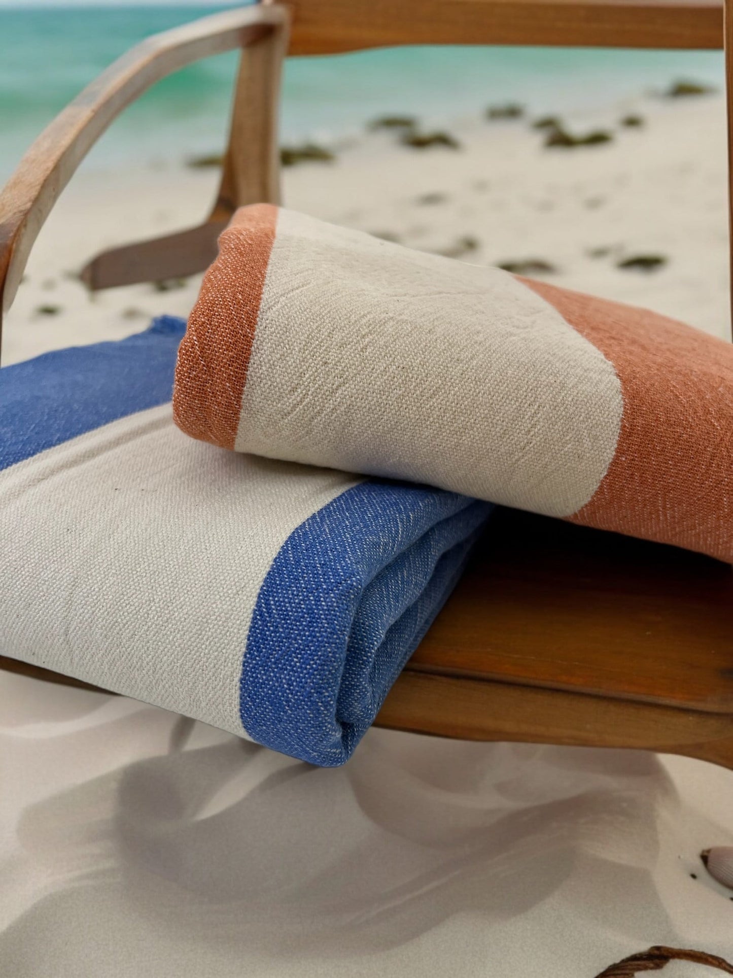 Smyrna Handwoven 100% Cotton beach and bath towel.