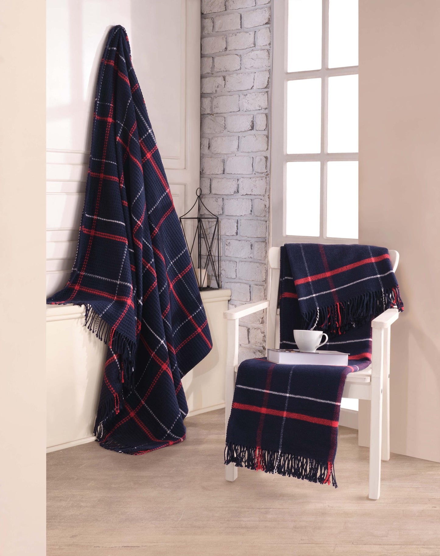 Cotton Scotch Plaid Blanket - Queen and Twin Size  with color options. Super soft and perfect gift for winter season!